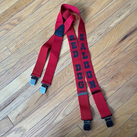 Red Dog Saloon Alaska Red Elastic Suspenders - Picture 1 of 5